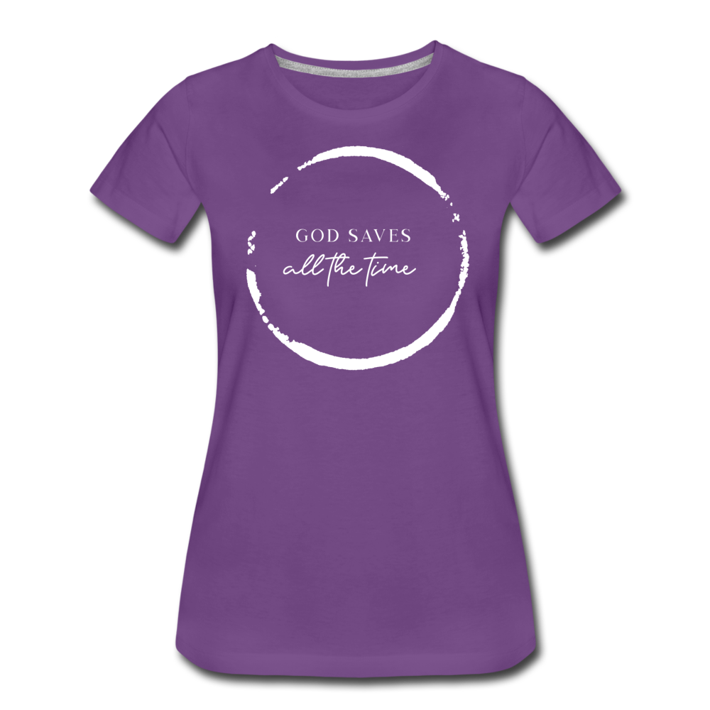 GOD SAVES - Women’s Premium T-Shirt - purple