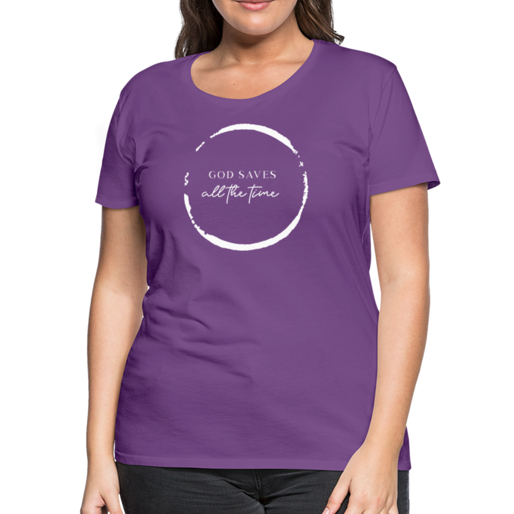 GOD SAVES - Women’s Premium T-Shirt - purple