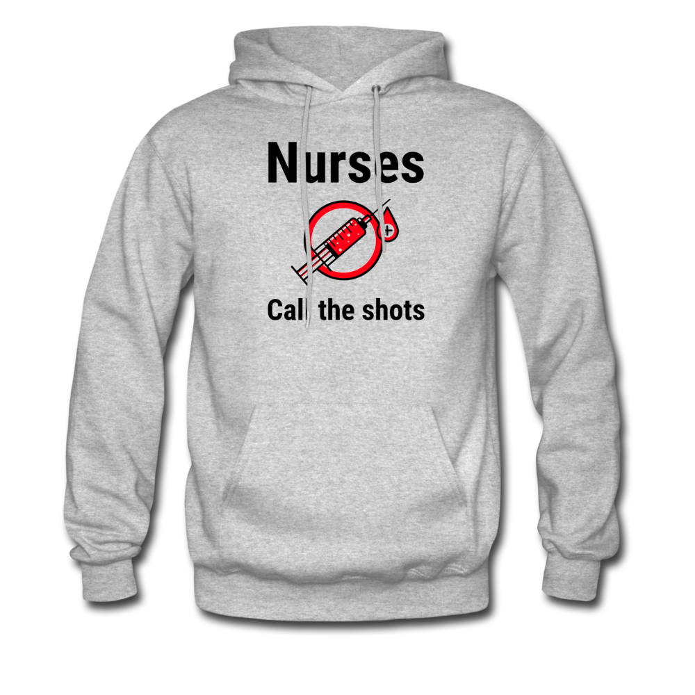 Nurses Call the shots Hoodie - heather gray