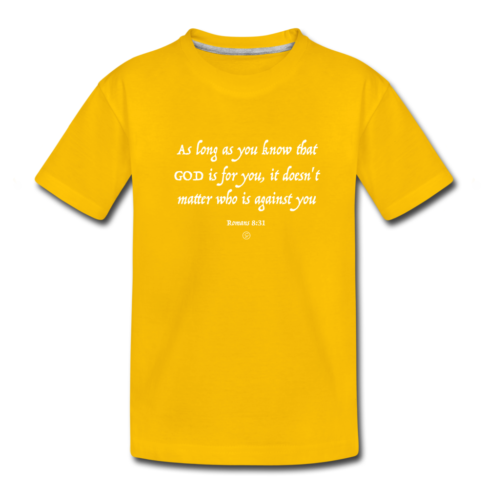 GOD IS FOR YOU - Kids' Premium T-Shirt - sun yellow