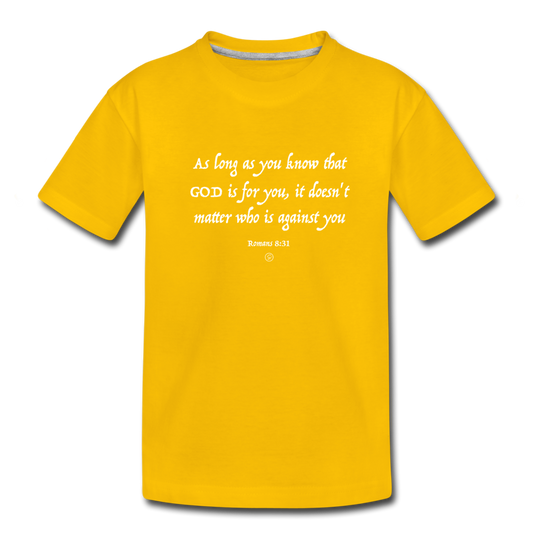 GOD IS FOR YOU - Kids' Premium T-Shirt - sun yellow