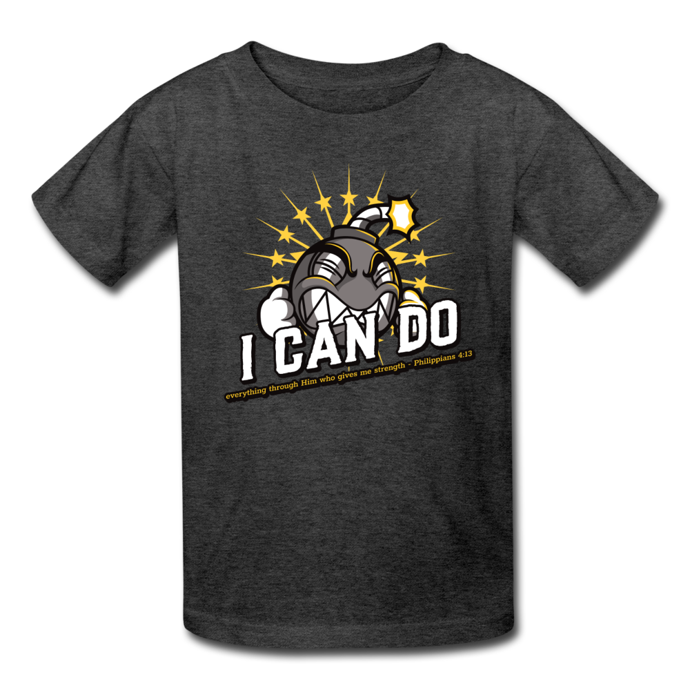 I CAN DO - Kids' T-Shirt - heather black