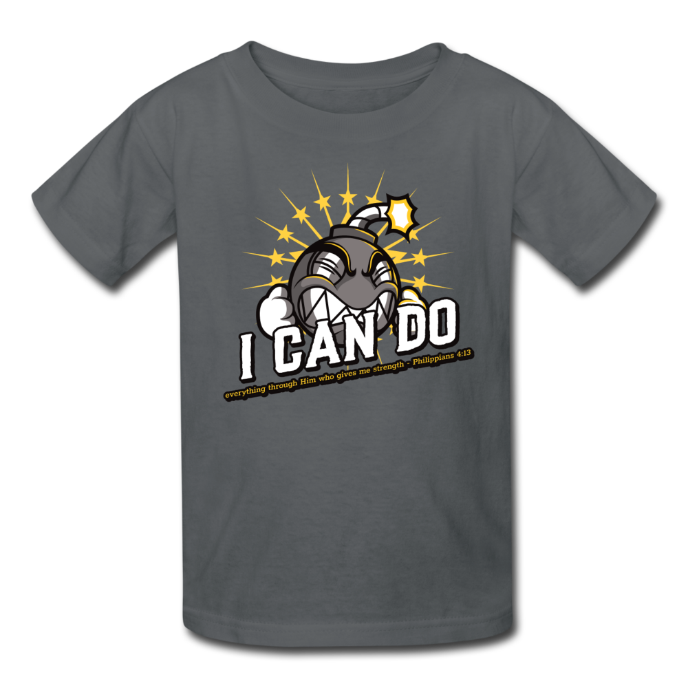 I CAN DO - Kids' T-Shirt - charcoal