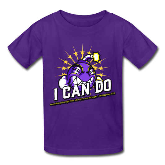 I CAN DO Kids - Gildan Ultra Cotton Youth T-Shirt - purple