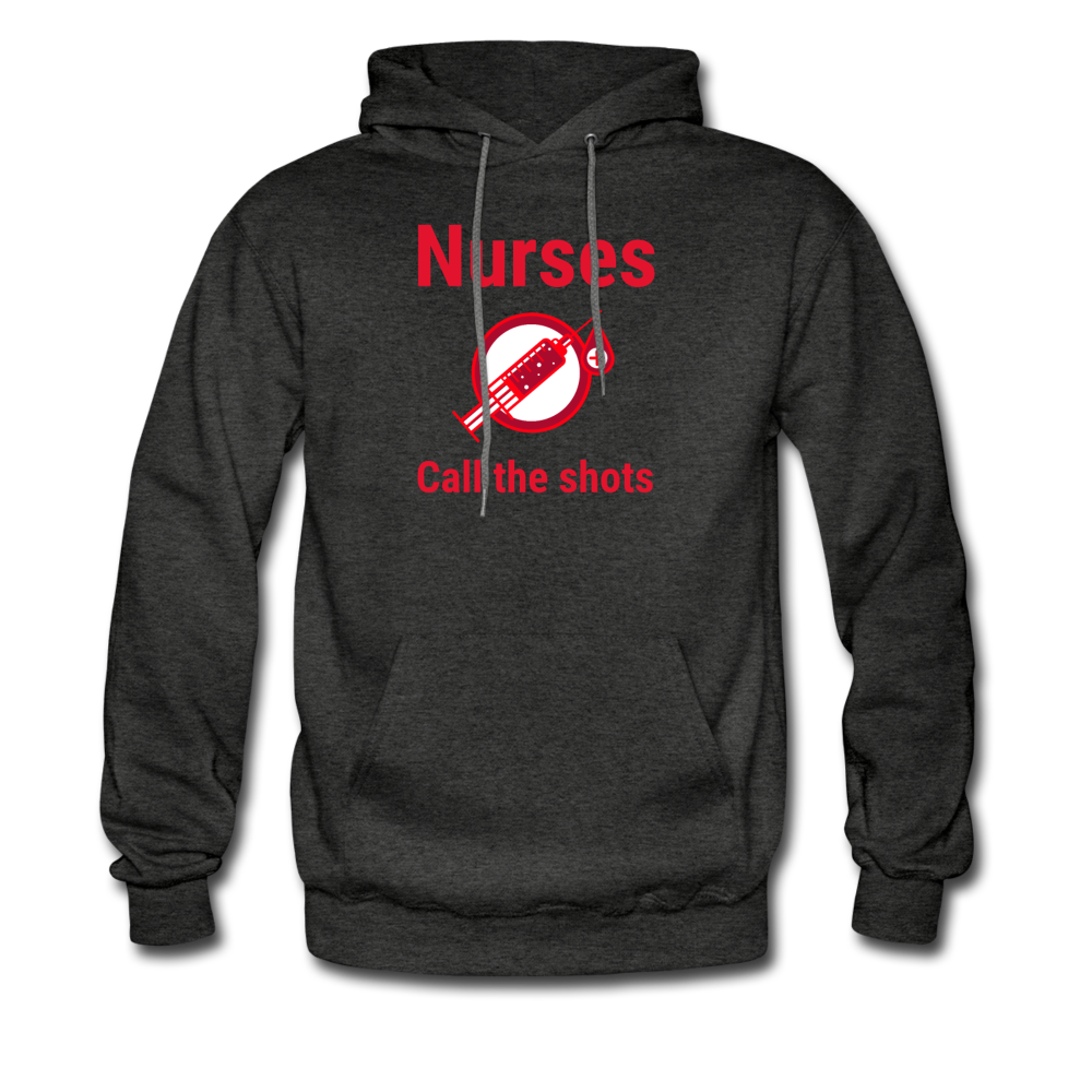 Nurses Call the Shots Hoodie - charcoal grey