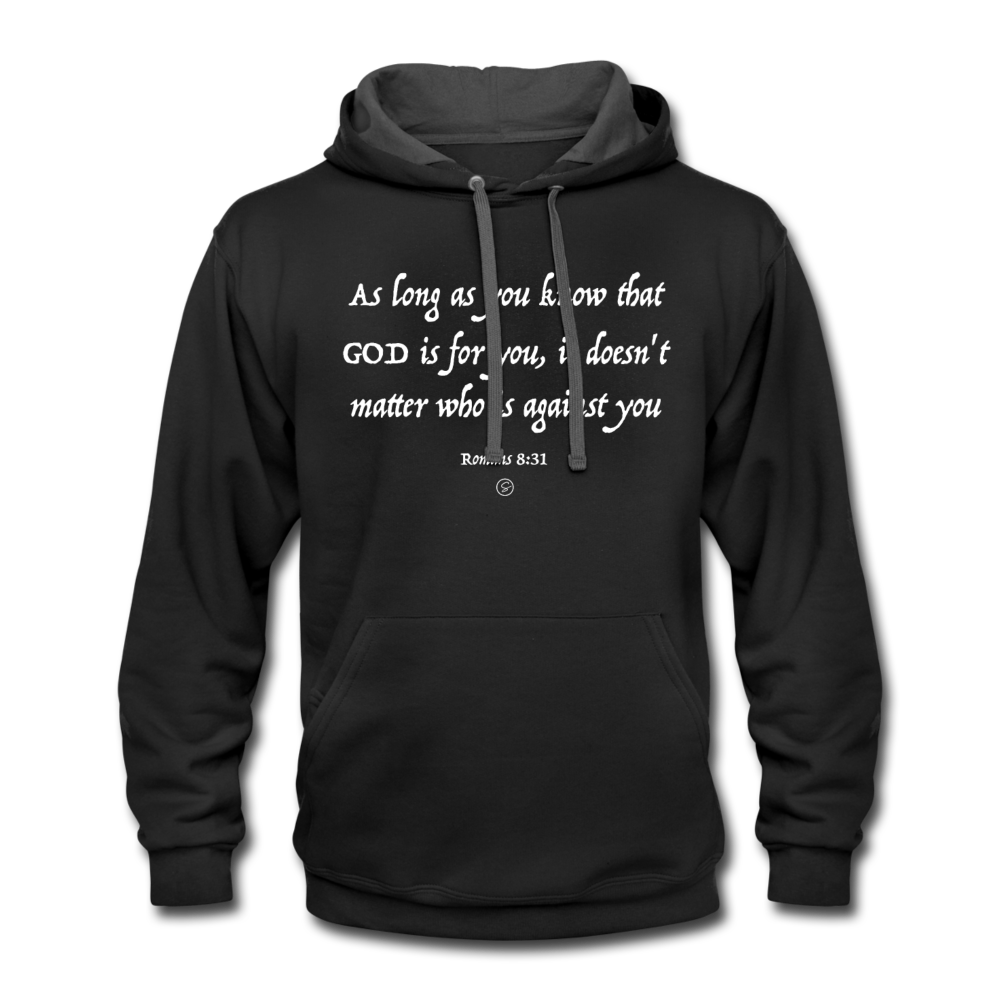 GOD Is For You - Contrast Hoodie - black/asphalt