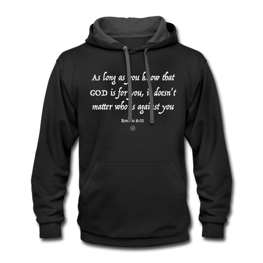 GOD Is For You - Contrast Hoodie - black/asphalt