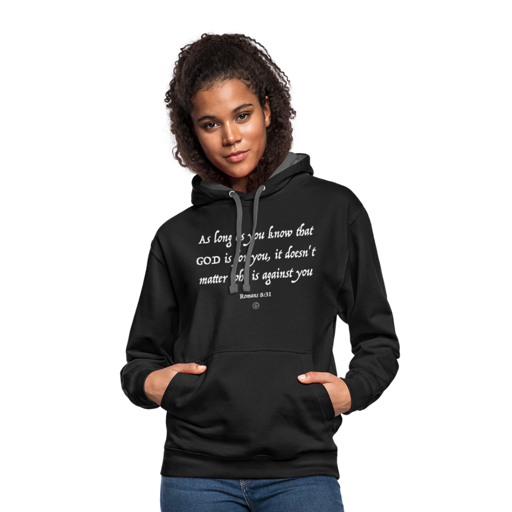 GOD Is For You - Contrast Hoodie - black/asphalt