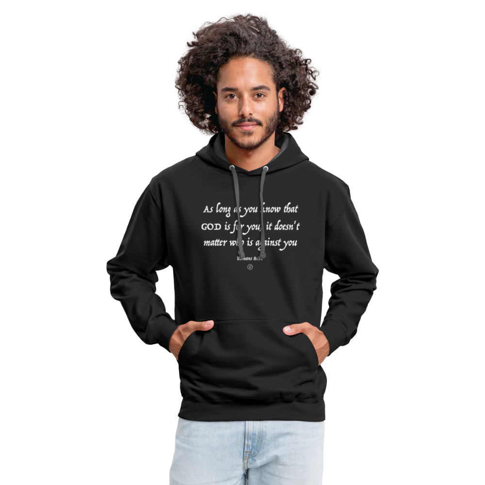 GOD Is For You - Contrast Hoodie - black/asphalt