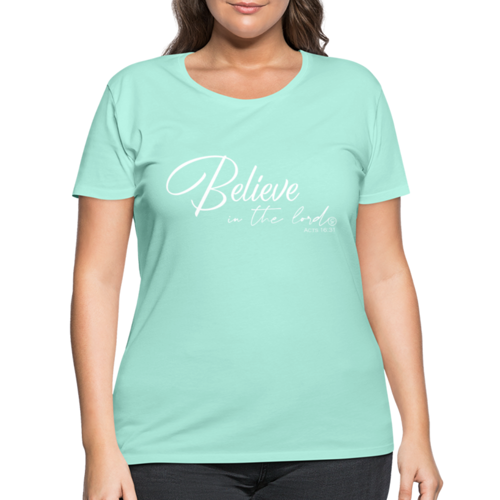 BELIEVE - Women’s Curvy T-Shirt - mint