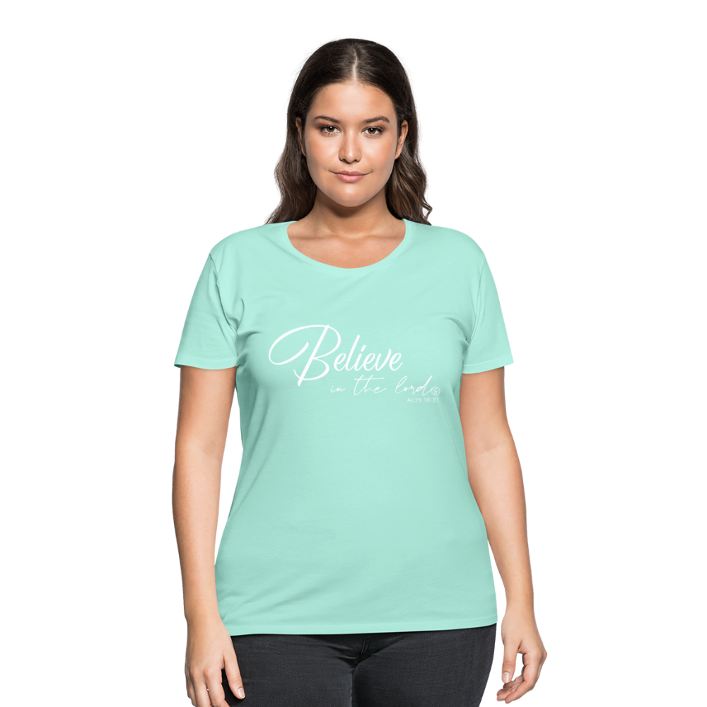 BELIEVE - Women’s Curvy T-Shirt - mint