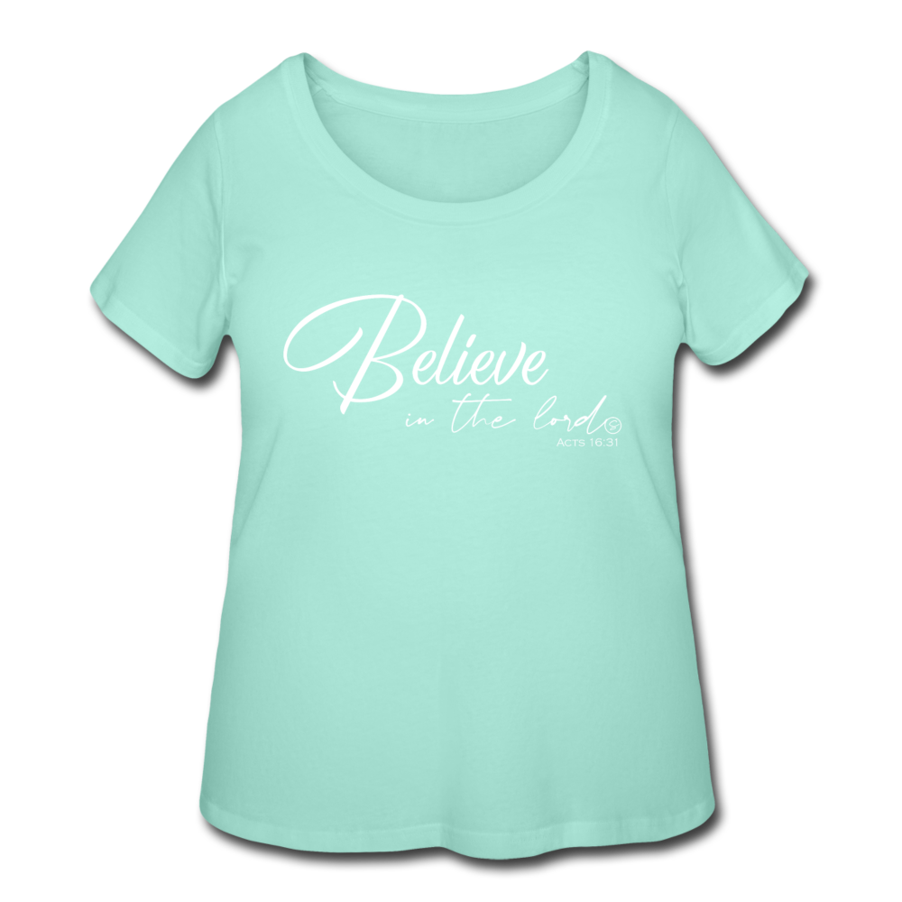 BELIEVE - Women’s Curvy T-Shirt - mint