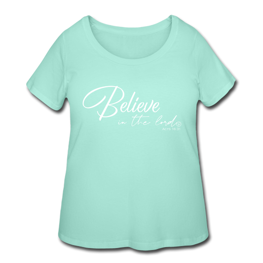 BELIEVE - Women’s Curvy T-Shirt - mint