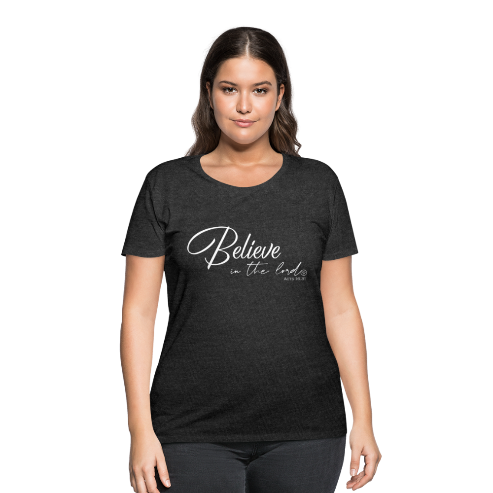 BELIEVE - Women’s Curvy T-Shirt - deep heather