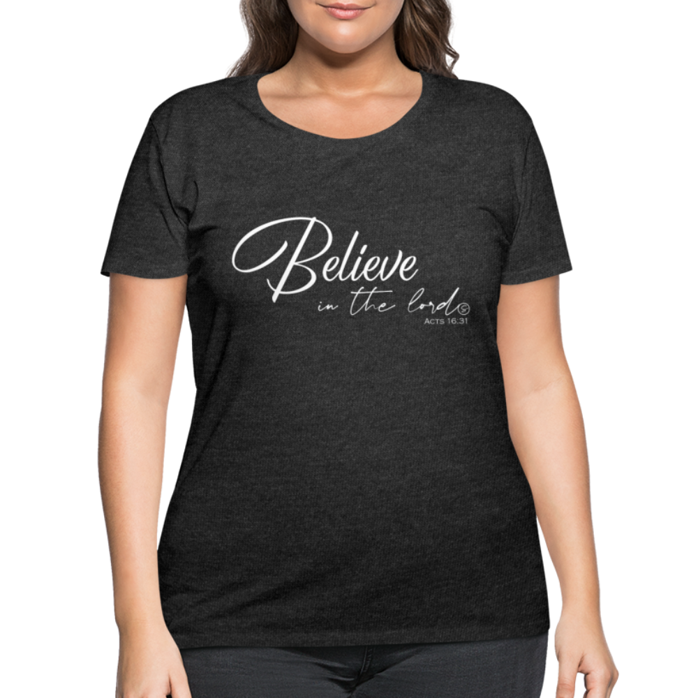 BELIEVE - Women’s Curvy T-Shirt - deep heather