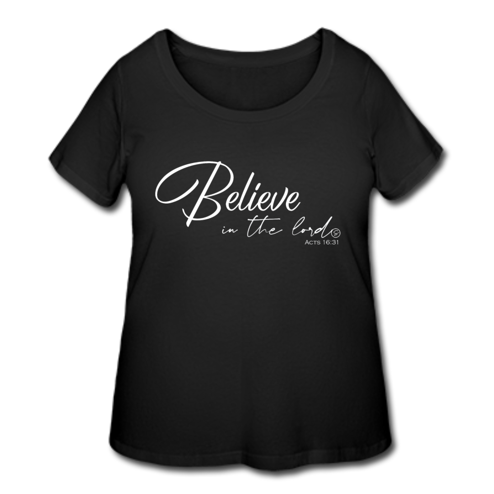 BELIEVE - Women’s Curvy T-Shirt - black