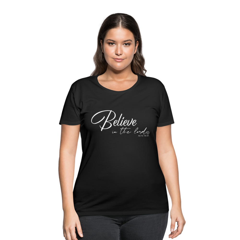 BELIEVE - Women’s Curvy T-Shirt - black