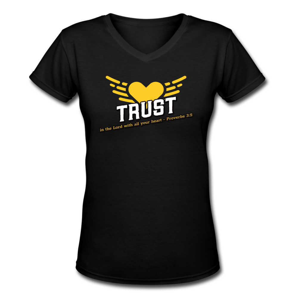 Trust Women's V-Neck T-Shirt - black