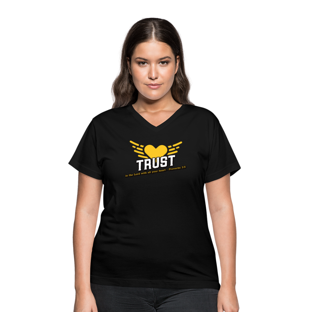 Trust Women's V-Neck T-Shirt - black