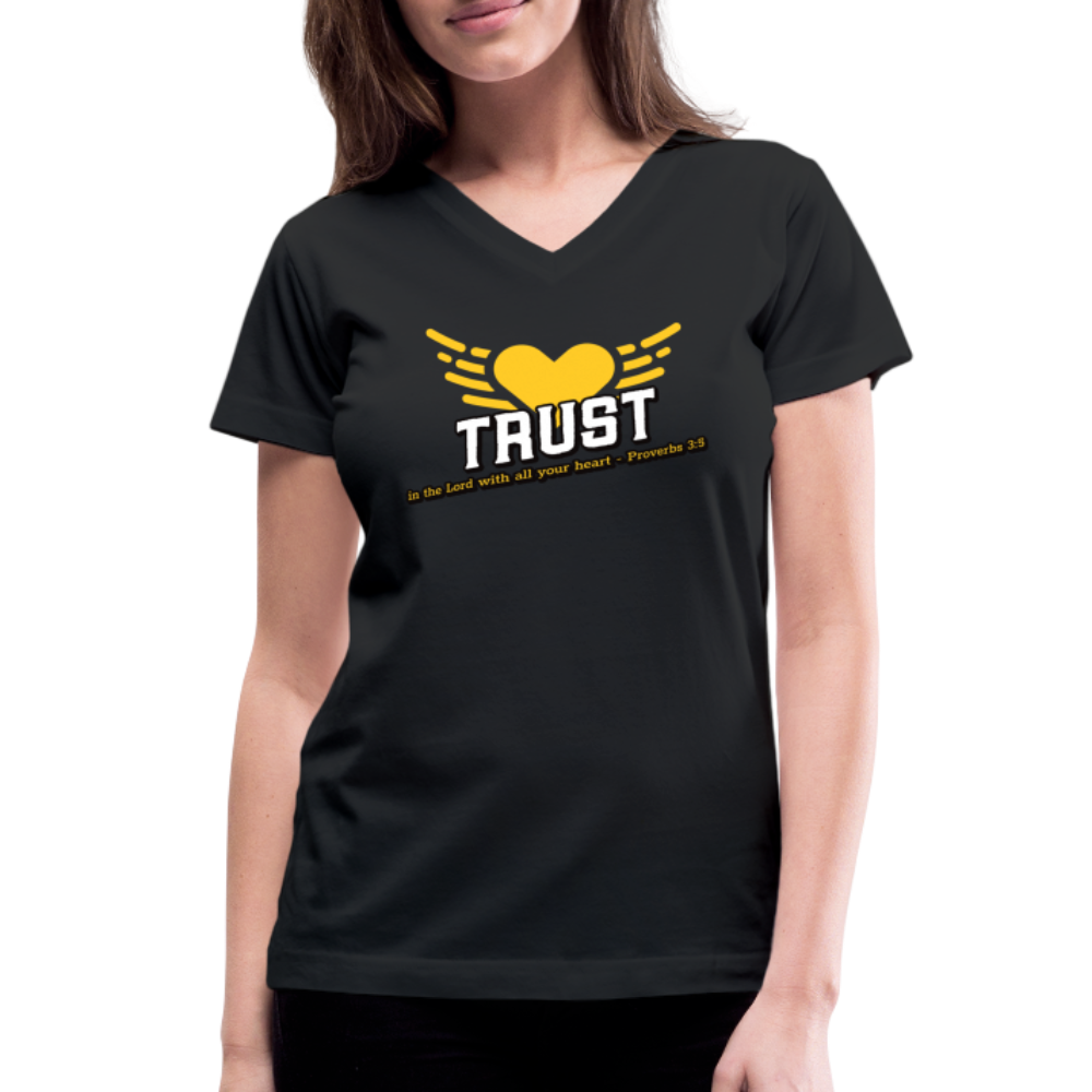 Trust Women's V-Neck T-Shirt - black