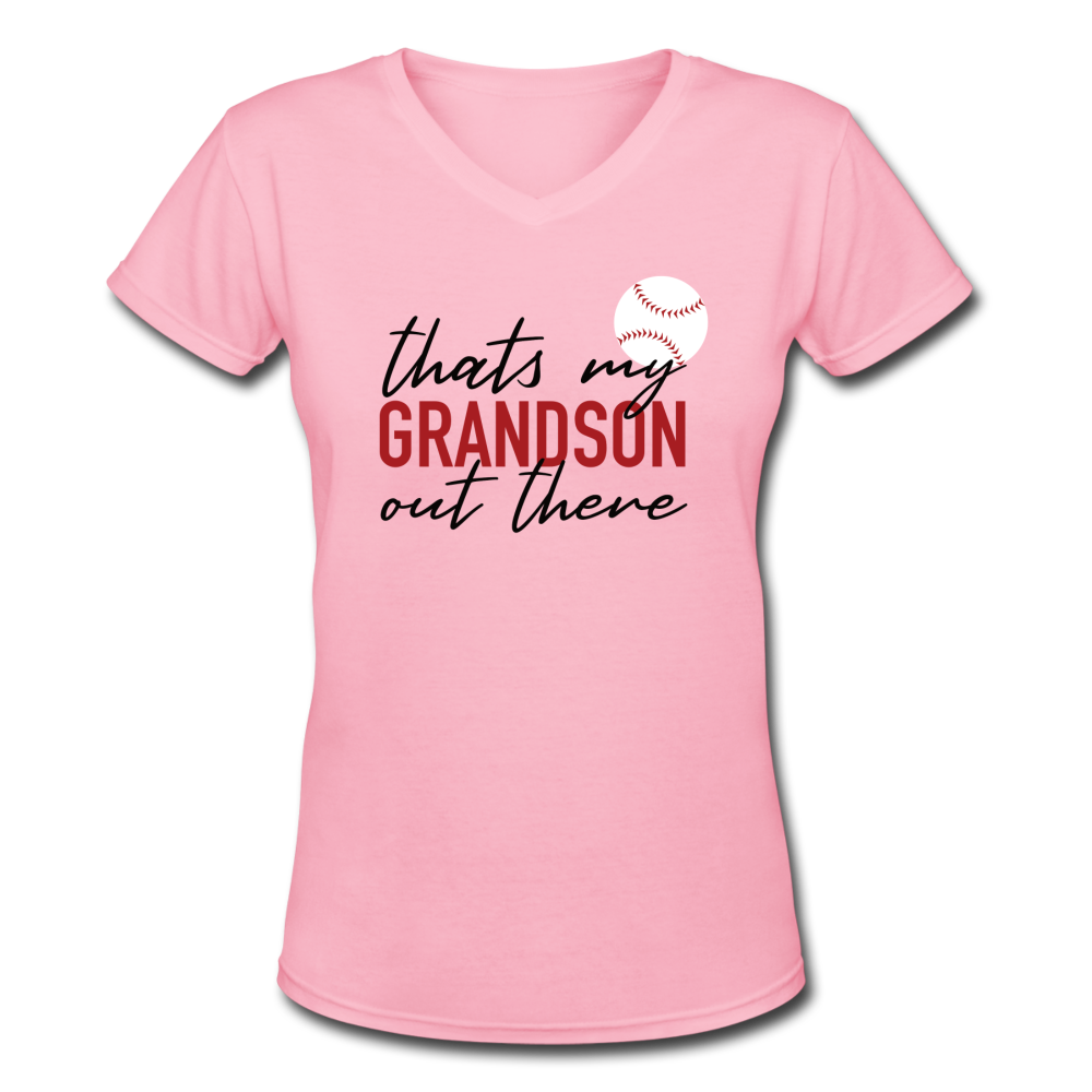 Grandson Tee - Women's V-Neck T-Shirt - pink