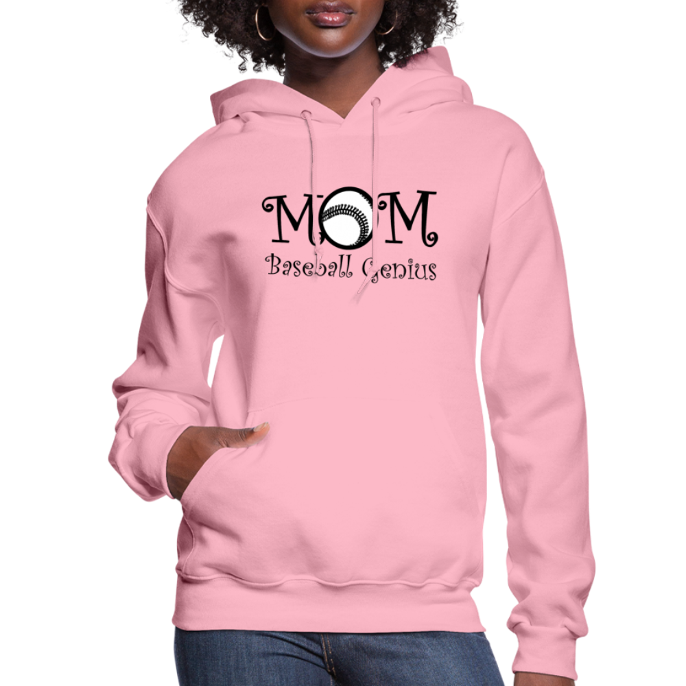 MOM BASEBALL GENIUS - Women's Hoodie - classic pink