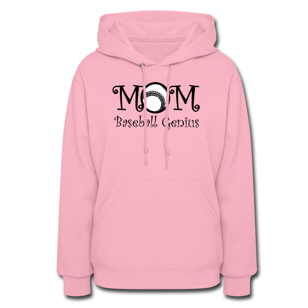 MOM BASEBALL GENIUS - Women's Hoodie - classic pink