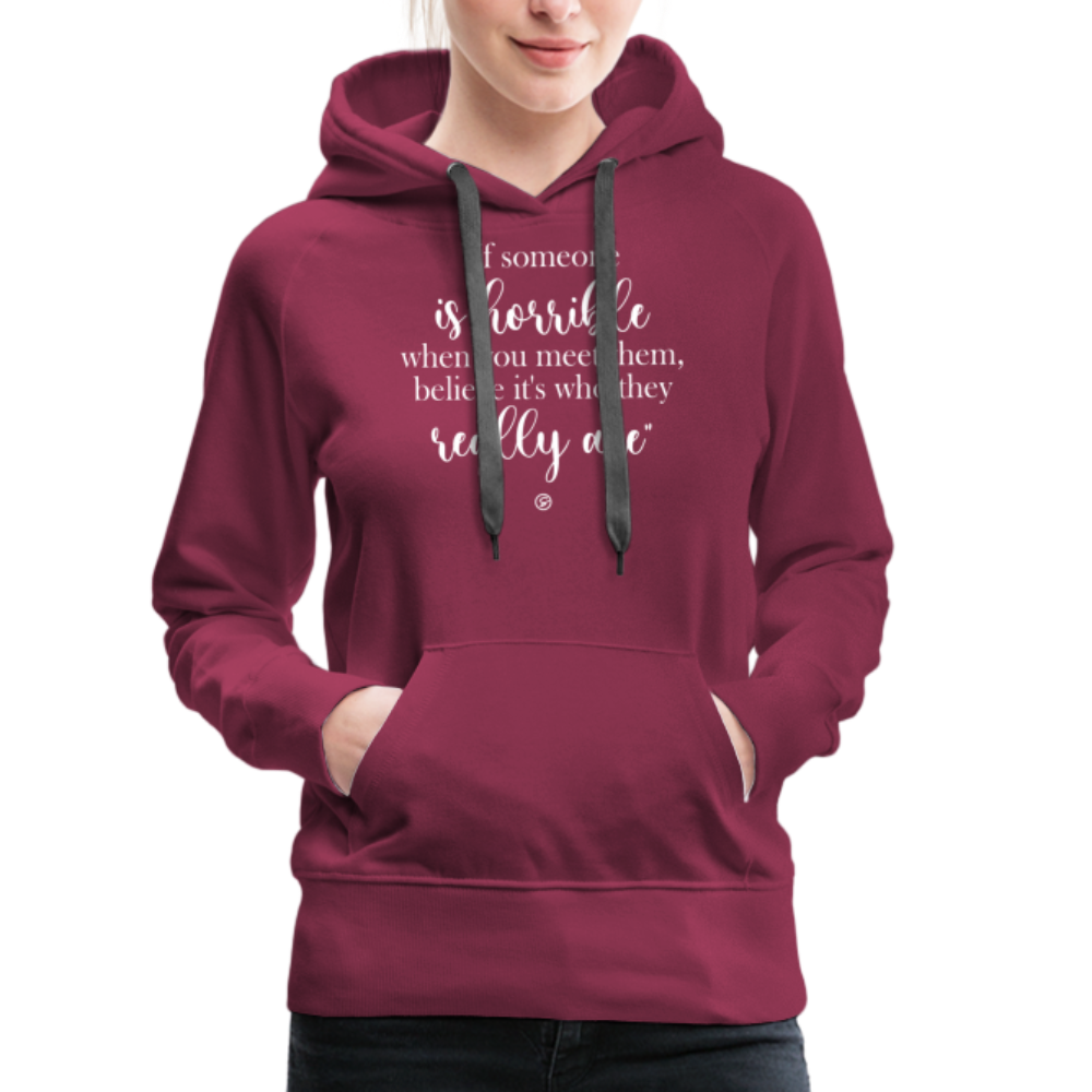 When Someone (2)  - Women’s Premium Hoodie - burgundy