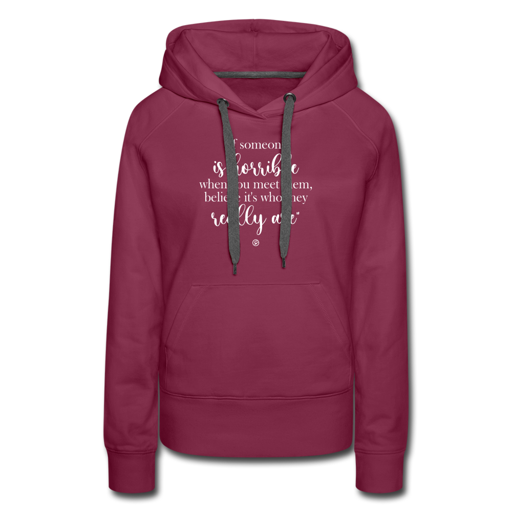 When Someone (2)  - Women’s Premium Hoodie - burgundy