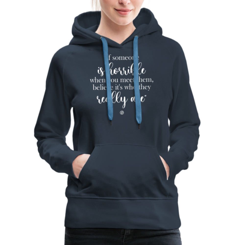 When Someone (2)  - Women’s Premium Hoodie - navy