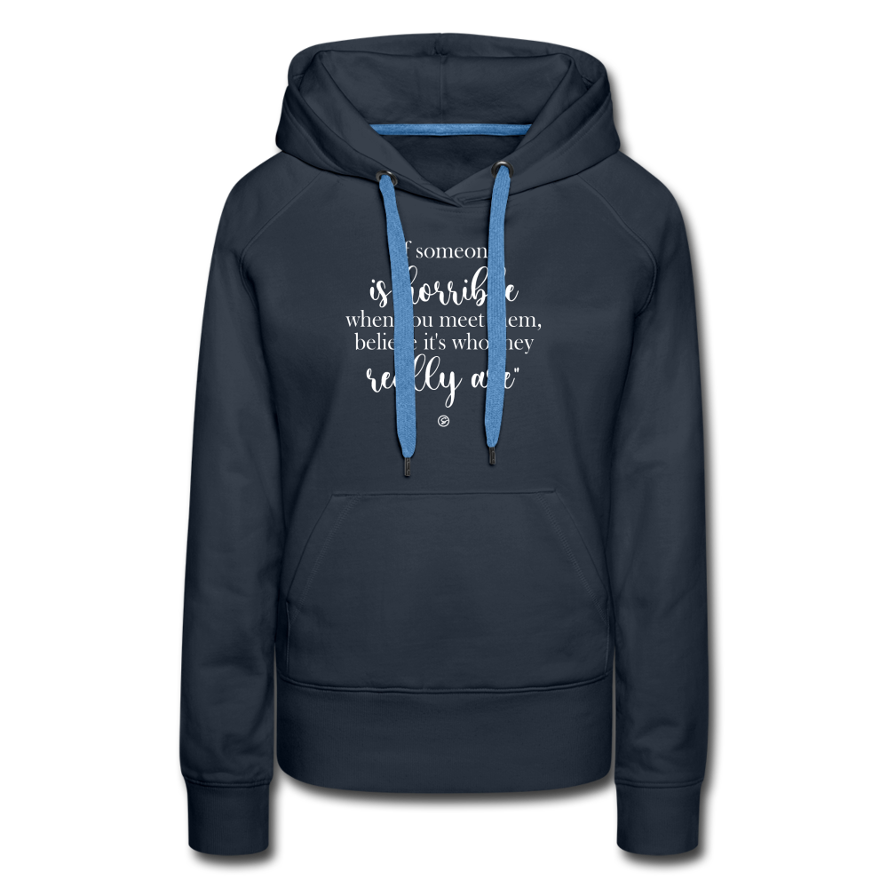 When Someone (2)  - Women’s Premium Hoodie - navy