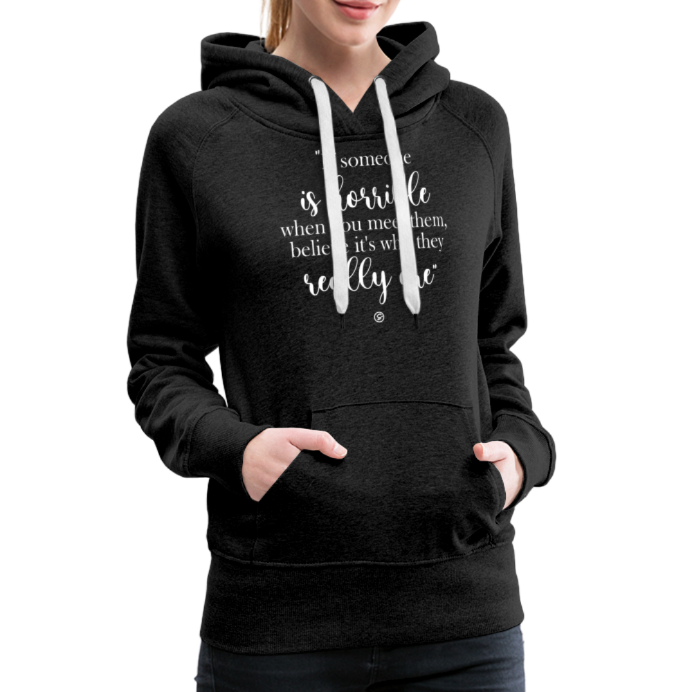 When Someone (2)  - Women’s Premium Hoodie - charcoal grey