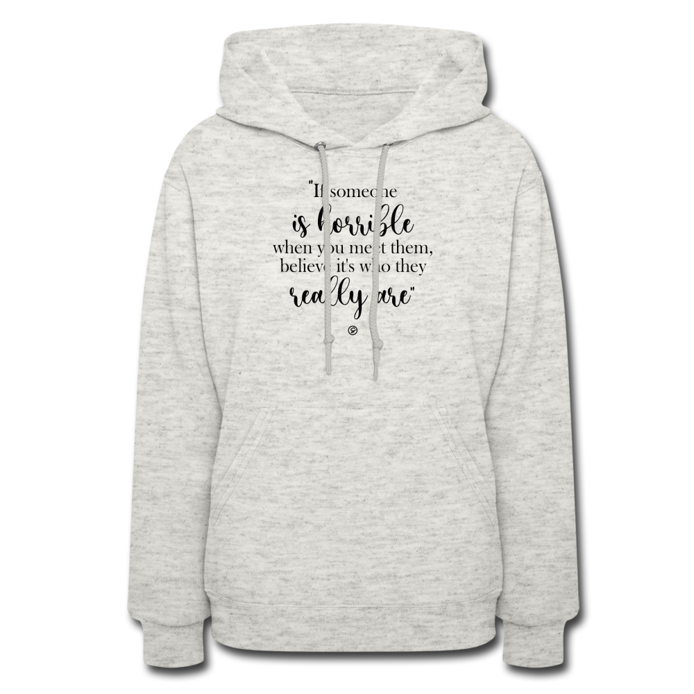 WHEN SOMEONE - Women's Hoodie - heather oatmeal