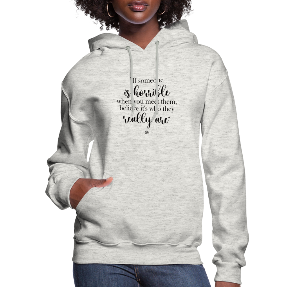 WHEN SOMEONE - Women's Hoodie - heather oatmeal