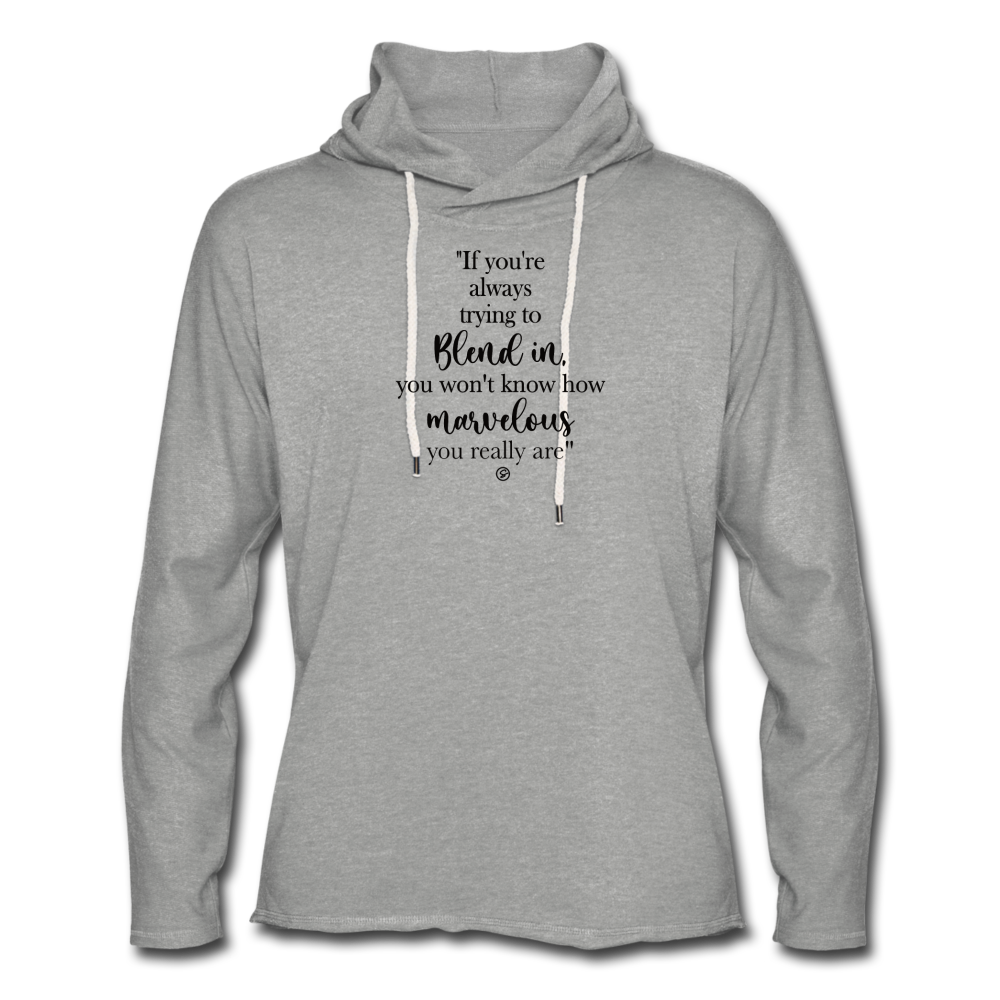 AMAZING YOU - Unisex Lightweight Grey Terry Hoodie - heather gray