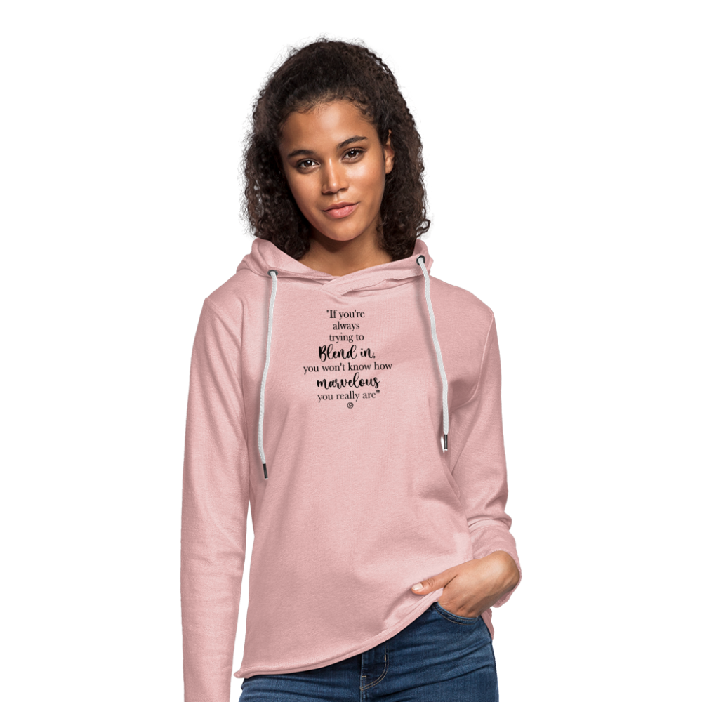 AMAZING YOU - Unisex Lightweight Grey Terry Hoodie - cream heather pink