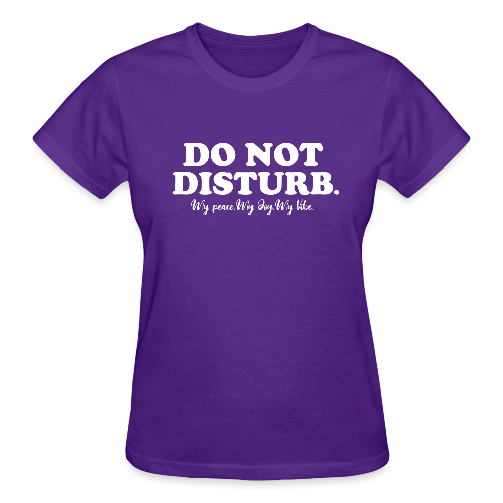 Women's Black "DO NOT DISTURB" TEE - purple