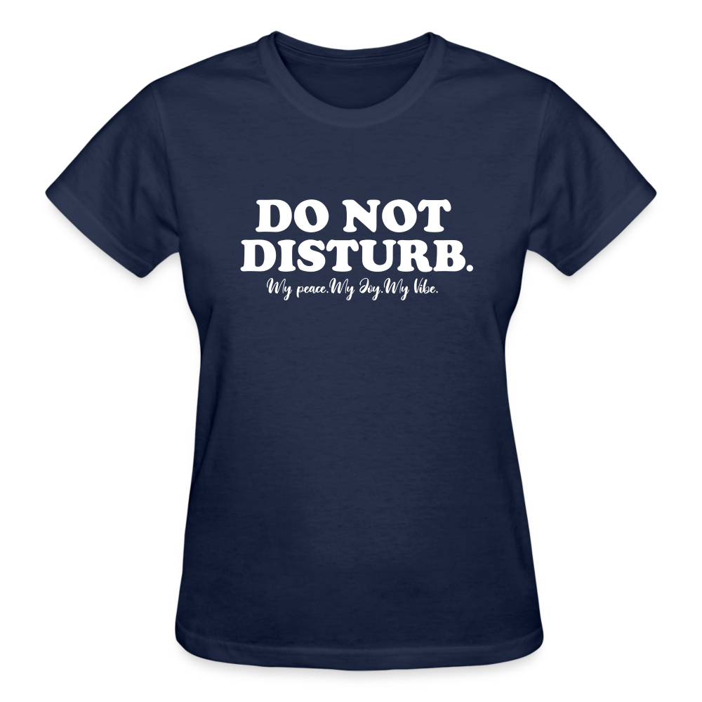 Women's Black "DO NOT DISTURB" TEE - navy